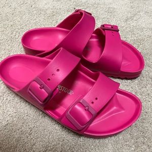 Hot Pink Rubber Birkenstocks